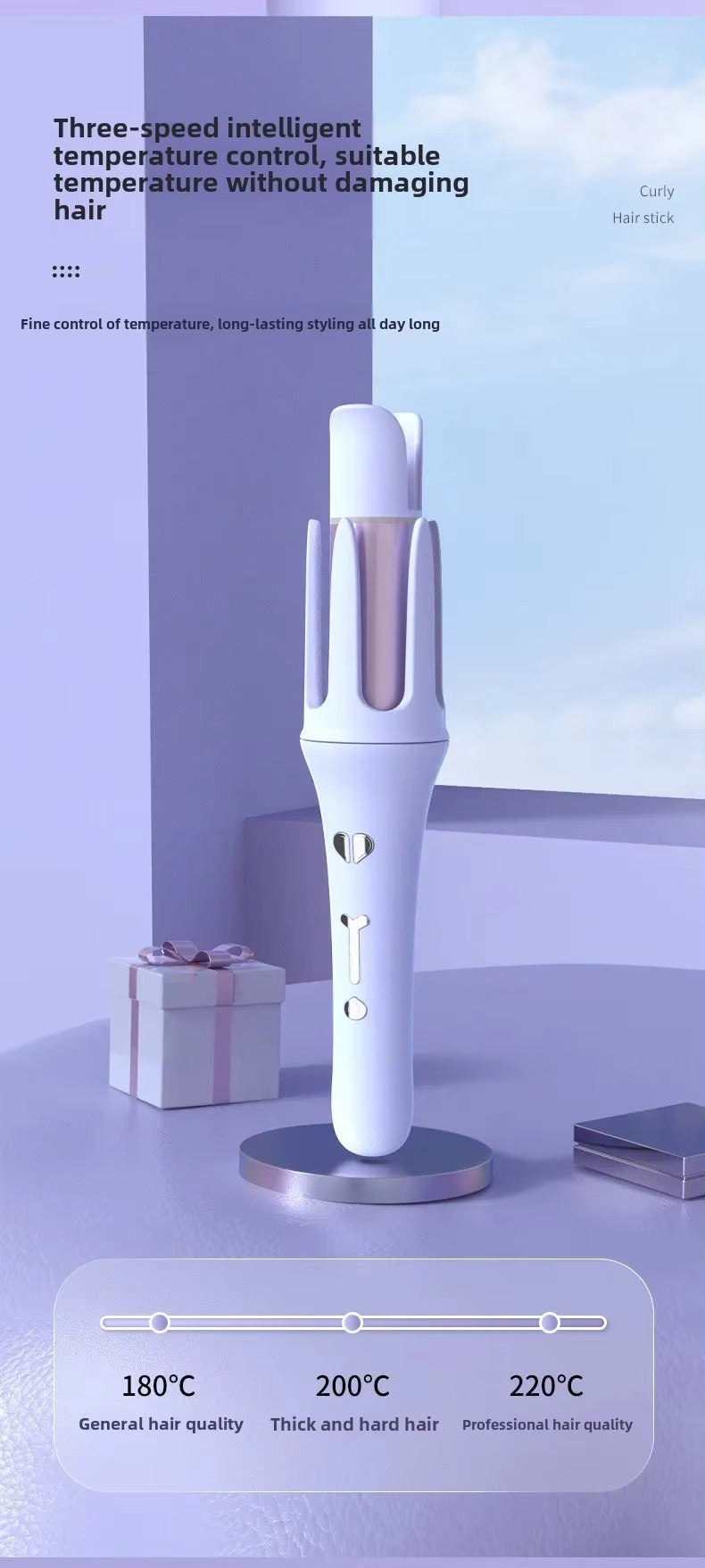 Automatic Rotating Hair Curler Iron