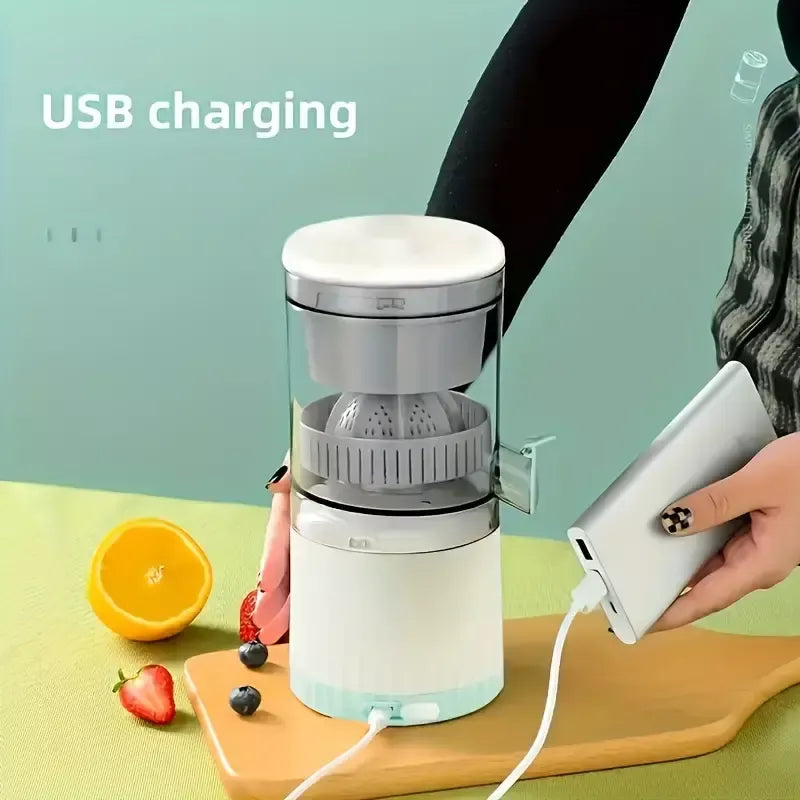 Portable Electric Mini Chargeable Juicer Machine, Compact Cold Press Fruit & Vegetable Juice Extractor for Fresh Healthy Drinks