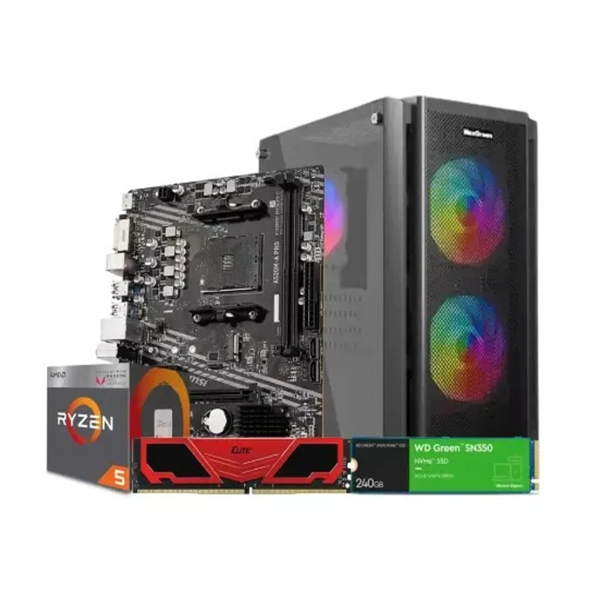 AMD Ryzen 5 2400G Budget Gaming Desktop PC