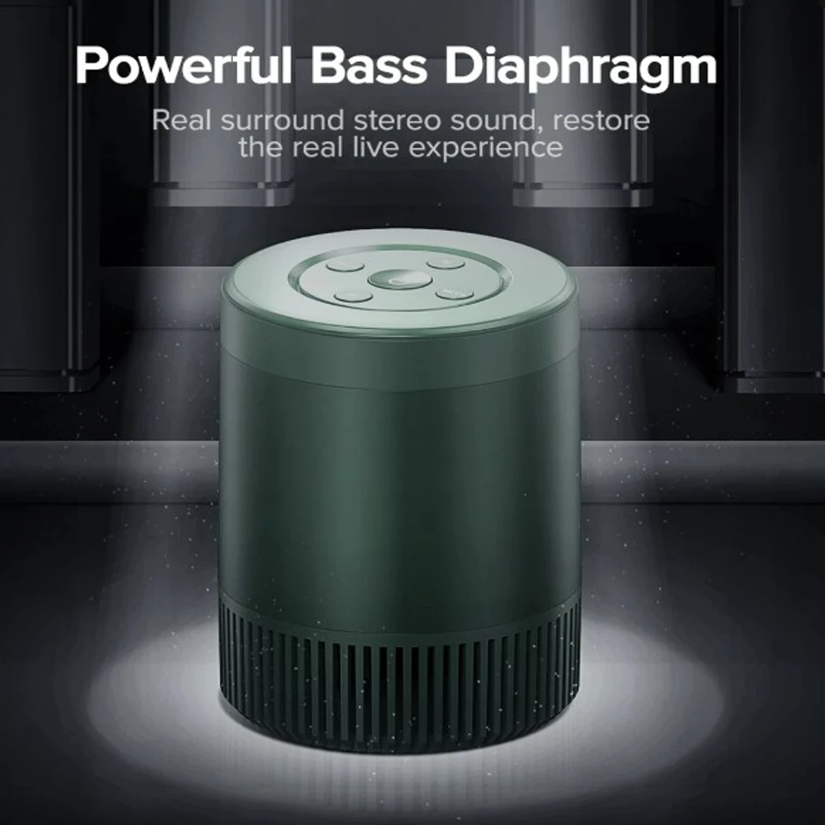 JOYROOM Bluetooth Music Bass Speaker Waterproof Portable Outdoor Wireless Column Loudspeaker Support TF Card FM Radio Aux Input M09