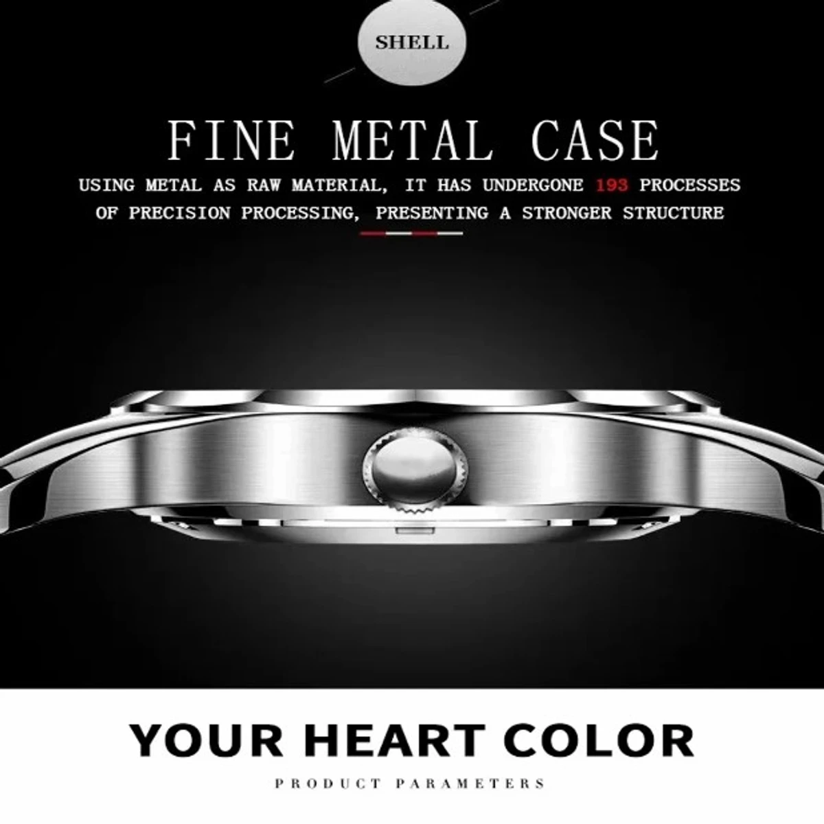 2023 New Luxury Binbond Brand Men's Luminous Watches Stainless Steel Waterproof Chronograph watch - Black