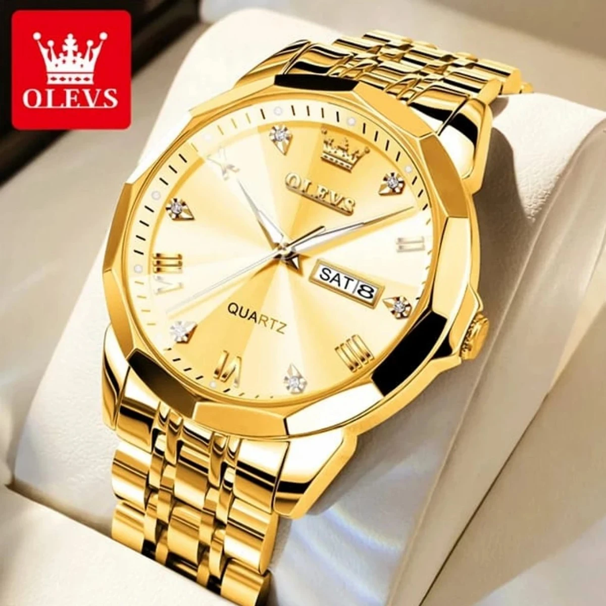 2023 New Luxury OLEVS MODEL 9931 Watch for Men Stainless Steel Waterproof Watches - 9931 FULL GOLDEN 26% Off