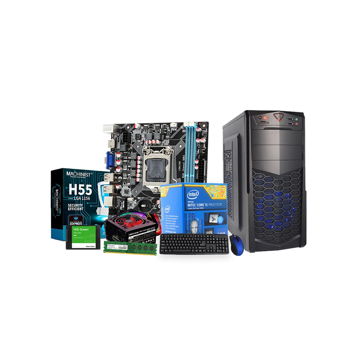 Intel Core i5 1st Gen H-55 Motherboard 4GB 120GB Budget Offer PC